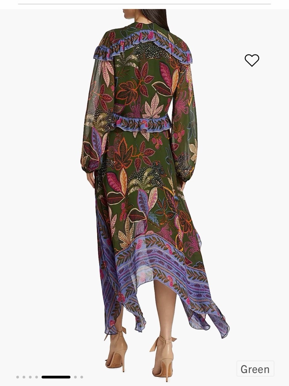 FARM Rio Wild Jungle Handkerchief Midi-Dress - Picture 4 of 16